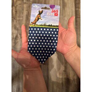 Play 365 Blue Pet Bandana. Blue Polka Dot Dog Bandana. Size: One Size. New!